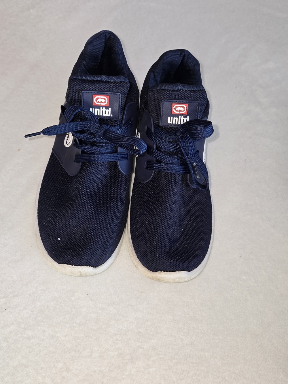 Youth Unltd Size 7 Navy Mesh Athletic Sneakers